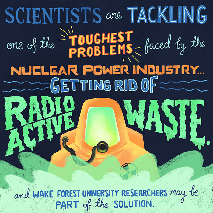 Scientist tackling problem of radioactive waste