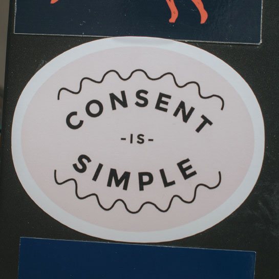 Consent sticker