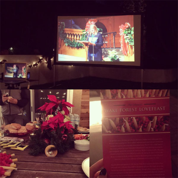 Lovefeast at home collage