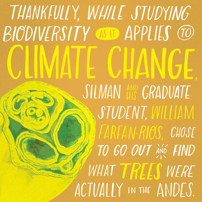 Thankfully, while studying biodiversity as it applies to climate change, Silman and his graduate student, William Farfan-Rios, chose to go out and find what trees were actually in the Andes.