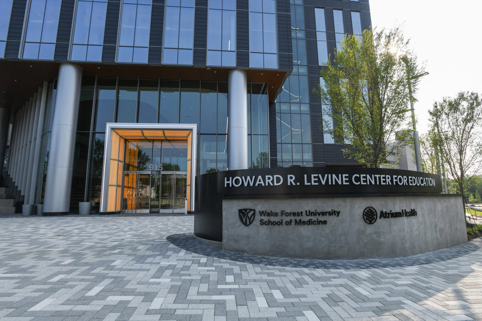 Wake Forest signage in front of a building in The Pearl
