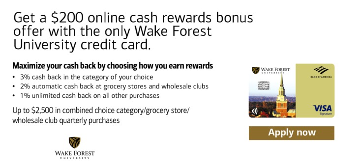 Bank of America credit card promotion