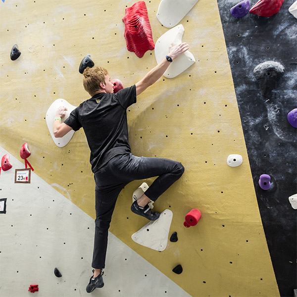 Rock climbing wall in Reynolds Gym