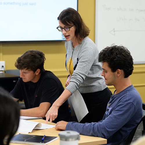 Wake Forest University Chair for Communication and Entrepreneurship and Communication Prof. Rebecca Gill teaches an Entrepreneurship and the Liberal Arts class.
