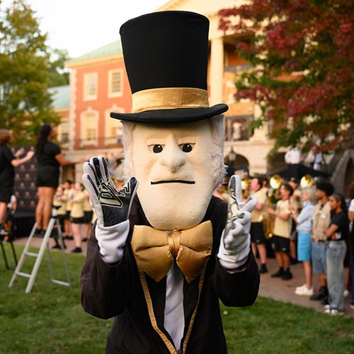 Wake Forest University incoming students and their families gather on Hearn Plaza for Making of a Demon Deacon and New Deacs on the Block Party.