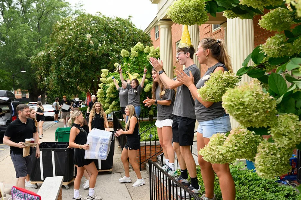 New students move into their residence halls on move-in day.