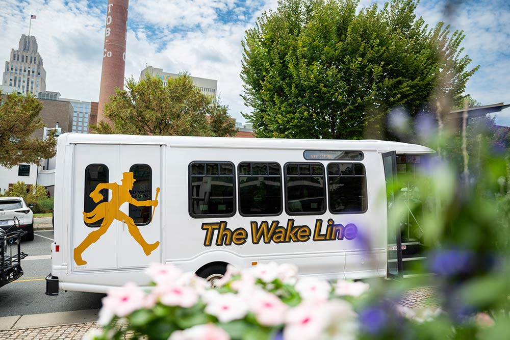 The Wake Line shuttle bus