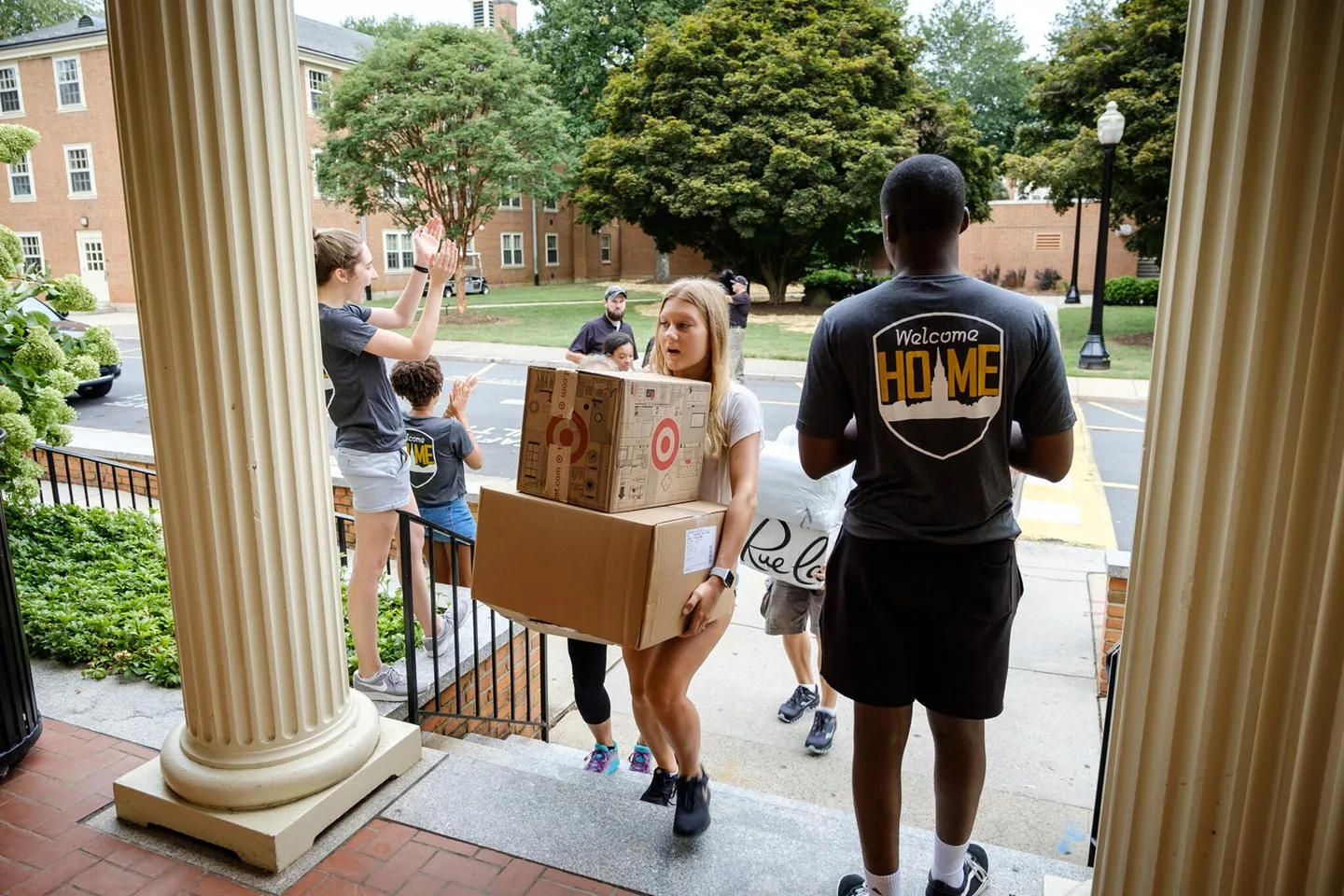 Wake Forest first-year students move into their first-year residence halls.