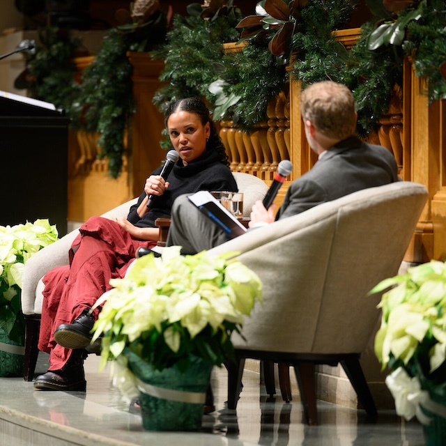 WFU students talk with National Book Award winner Jesmyn Ward