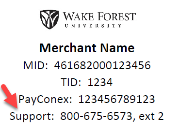 Terminal Support Label