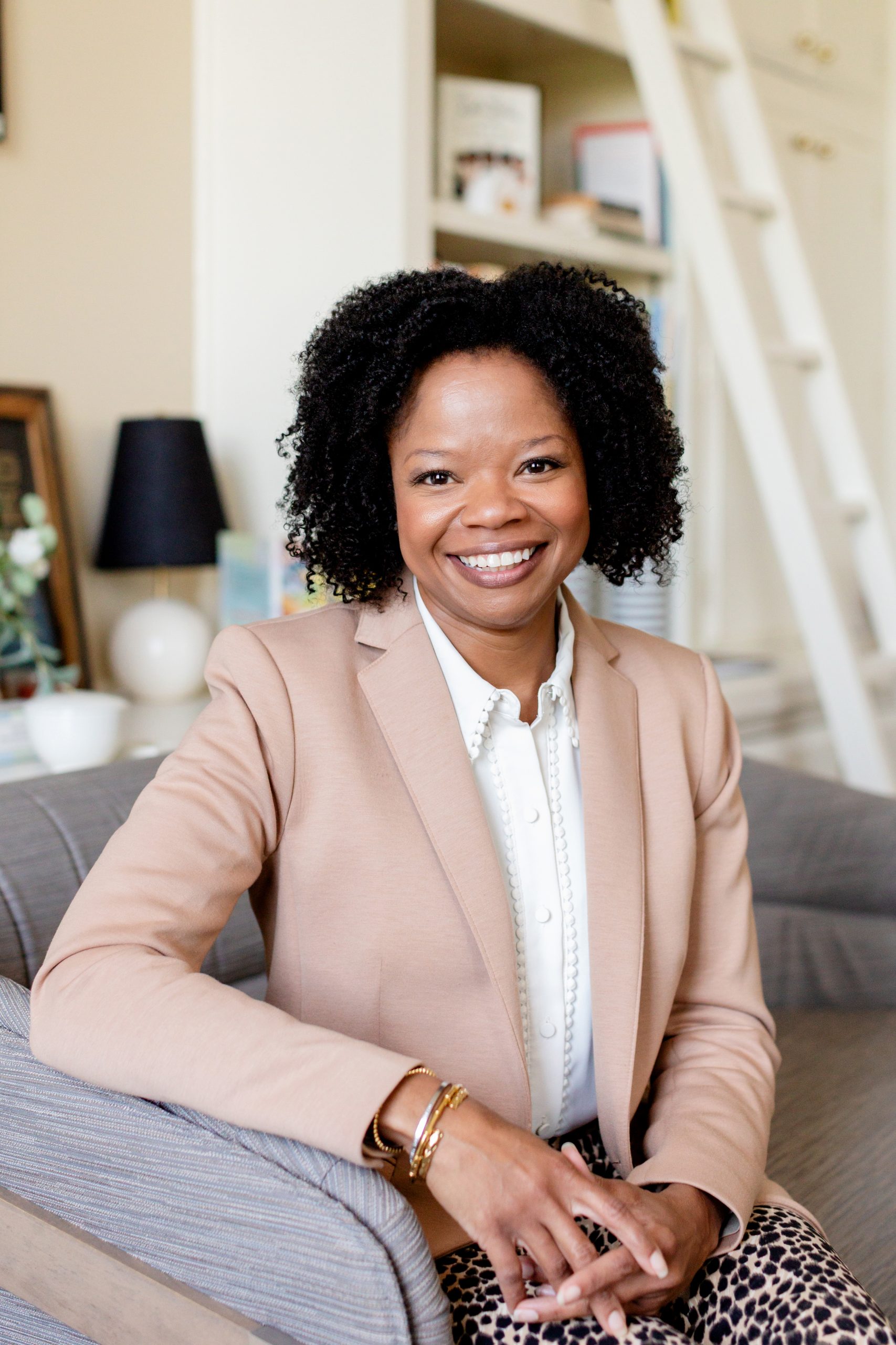 Dr. Shea Kidd Brown poses for a portrait in her office.
