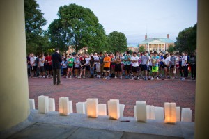 The ending of Hit the Bricks is a moving moment to honor those who have fought or are fighting cancer.