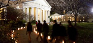 Luminaries leading to Wait chapel