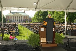 Wake Forest University Commencement Ceremonies, Monday, May 16, 2005. Noted golfer and former Wake Forest student Arnold Palmer gives the address.