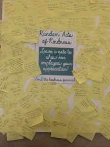 Random Acts of Kindness signs from students