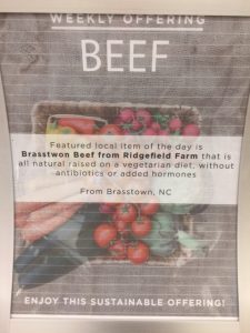 Sign in the Pit for grassfed beef