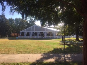 Tent on the Mag Quad for Homecoming