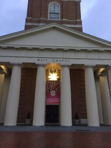 Moravian star at Wait Chapel