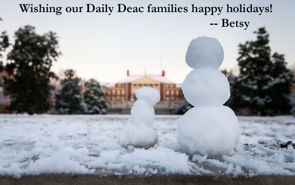 An e-card from the Daily Deac, wishing all our reader families a very happy holidays!