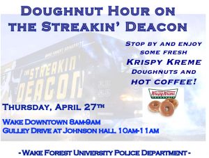 Streakin Deacon and donuts!