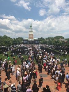 The faculty tunnel during the recessional