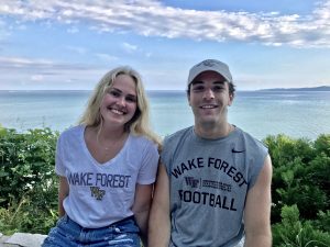 Where in the World Are Wake Foresters? Sophomore Libby Mohn and Senior Matt Jacobs' families are on vacation and their cabins are next to each other in Michigan