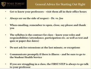 some suggestions for interacting with faculty