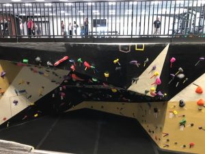 climbing wall as seen from above