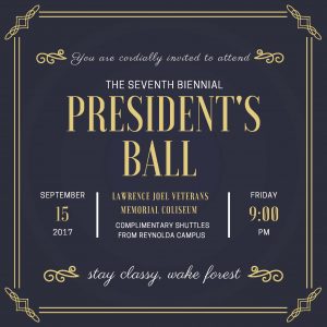 2017 President's Ball invitation