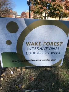 International Education Week sign