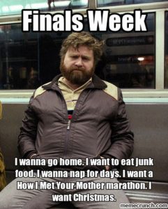 Finals week meme