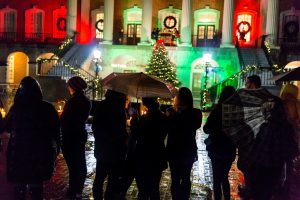 Wake Forest University 15th annual Lighting of the Quad. Tuesday, December 5, 2017.