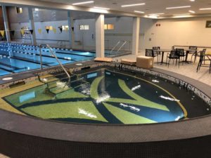 The hot tub at the newly-renovated Reynolds Gym pool