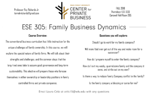 Family Business course flyer