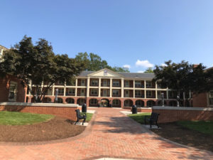 The new open courtyards of Davis and Taylor halls