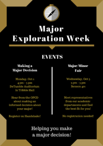 Events for Major Exploration Week