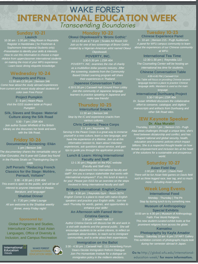 International Education Week events