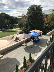 Student Union tent outside the Pit entrance