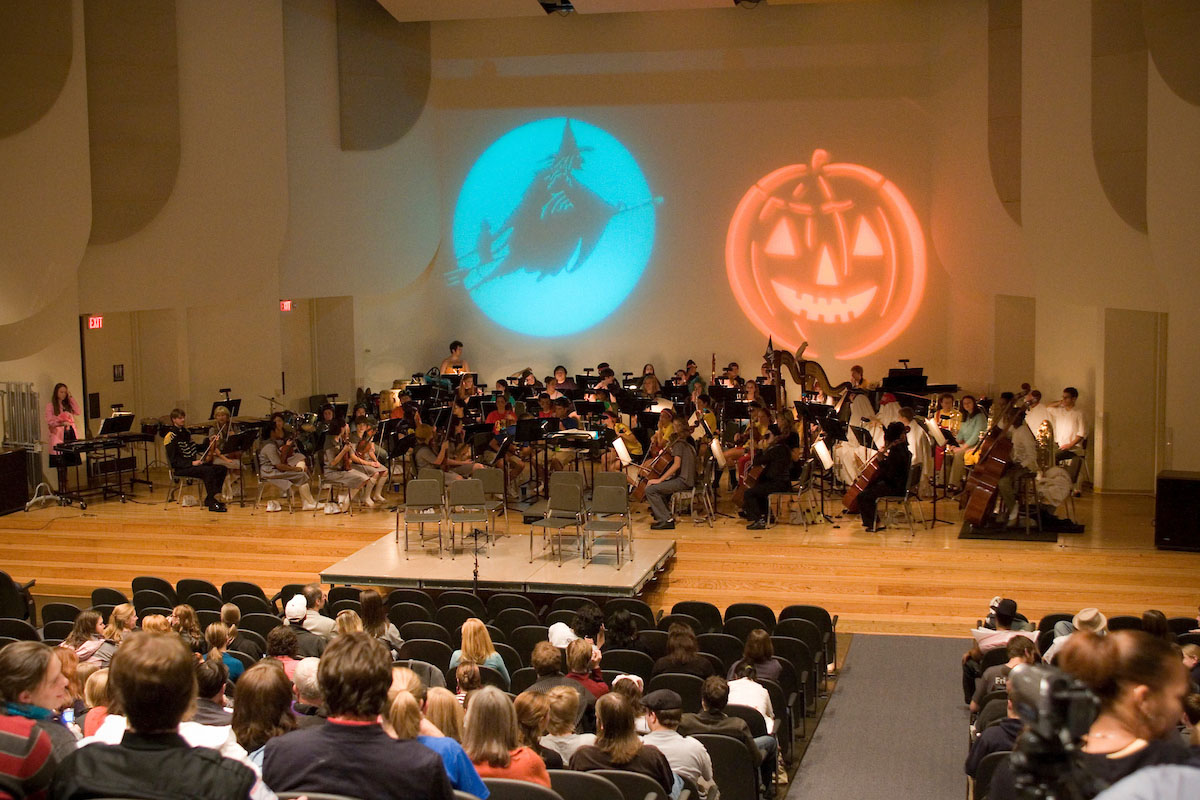 The Wake Forest orchestra presents the annual Hallowe'en Concert under the baton of professor David Hagy at midnight