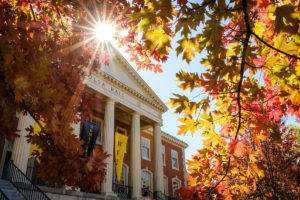 Reynolda Hall in fall