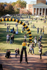 Wake Forest alumni and friends enjoy the Festival on the Quad during Homecoming 2018 on Saturday, November 3, 2018.