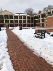 Poteat courtyard after the snow