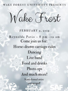 Wake Frost semi formal event