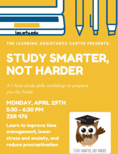 Study Smarter, Not Harder - seminar on April 29