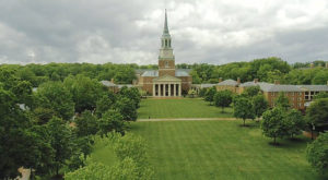 stormy skies over campus