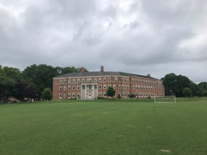 storm over Farrell Hall