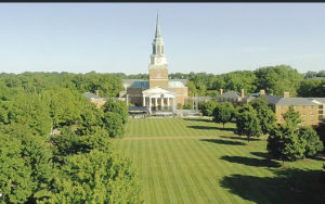 Beautifully mown Commencement Quad grass