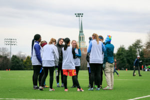 The Wake Forest women's club Ultimate team takes on Elon University on the campus of Wake Forest University, Sunday, February 10, 2019.