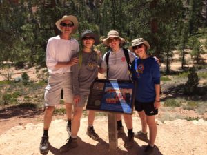 W F Sophomore Isabella Ryan mom ryan phil Ryan and sister Nora Ryan hiking high desert of Southern Utah