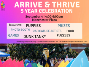 Arrive and Thrive flyer: 9/4 from 4-6 pm